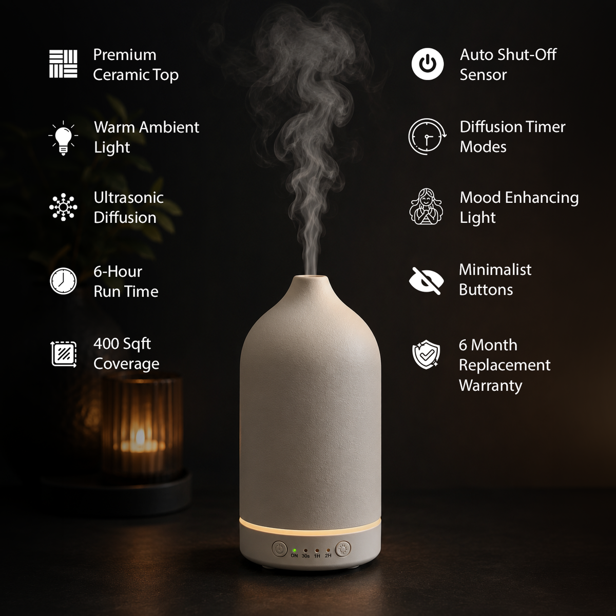 Ceramic Stone Premium Ultrasonic Diffuser