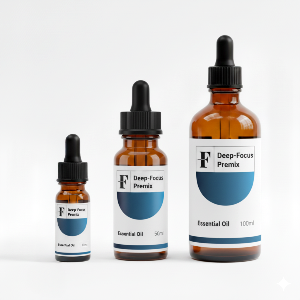 Deep Focus Premix Oil – Natural Blend for Study, Work & Meditation