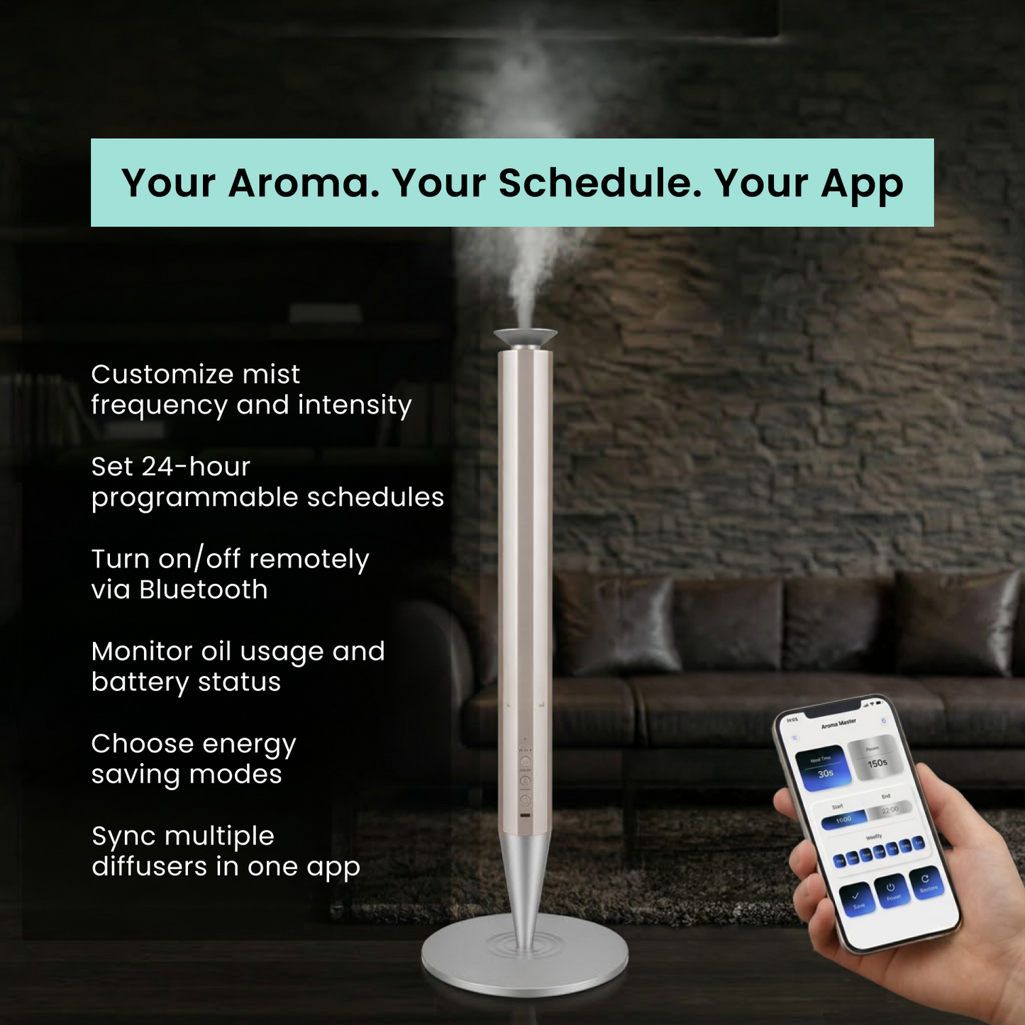 Vertis - Floor Standing Waterless Diffuser for Large Spaces